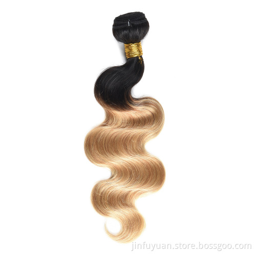 Raw ombre Hair,Virgin Human Hair Body wave Hair,1b/27 # Hair Weave
